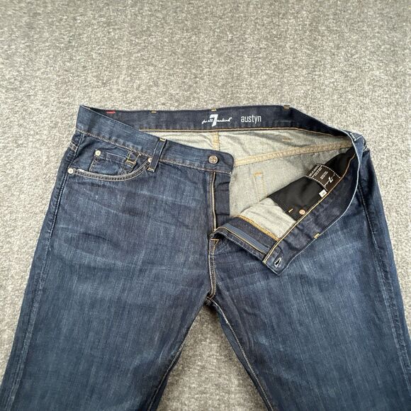 Lot of 2 Mens Jeans 40x34 7 For All Mankind Austyn Lucky Brand 410 Athletic - Picture 9 of 16